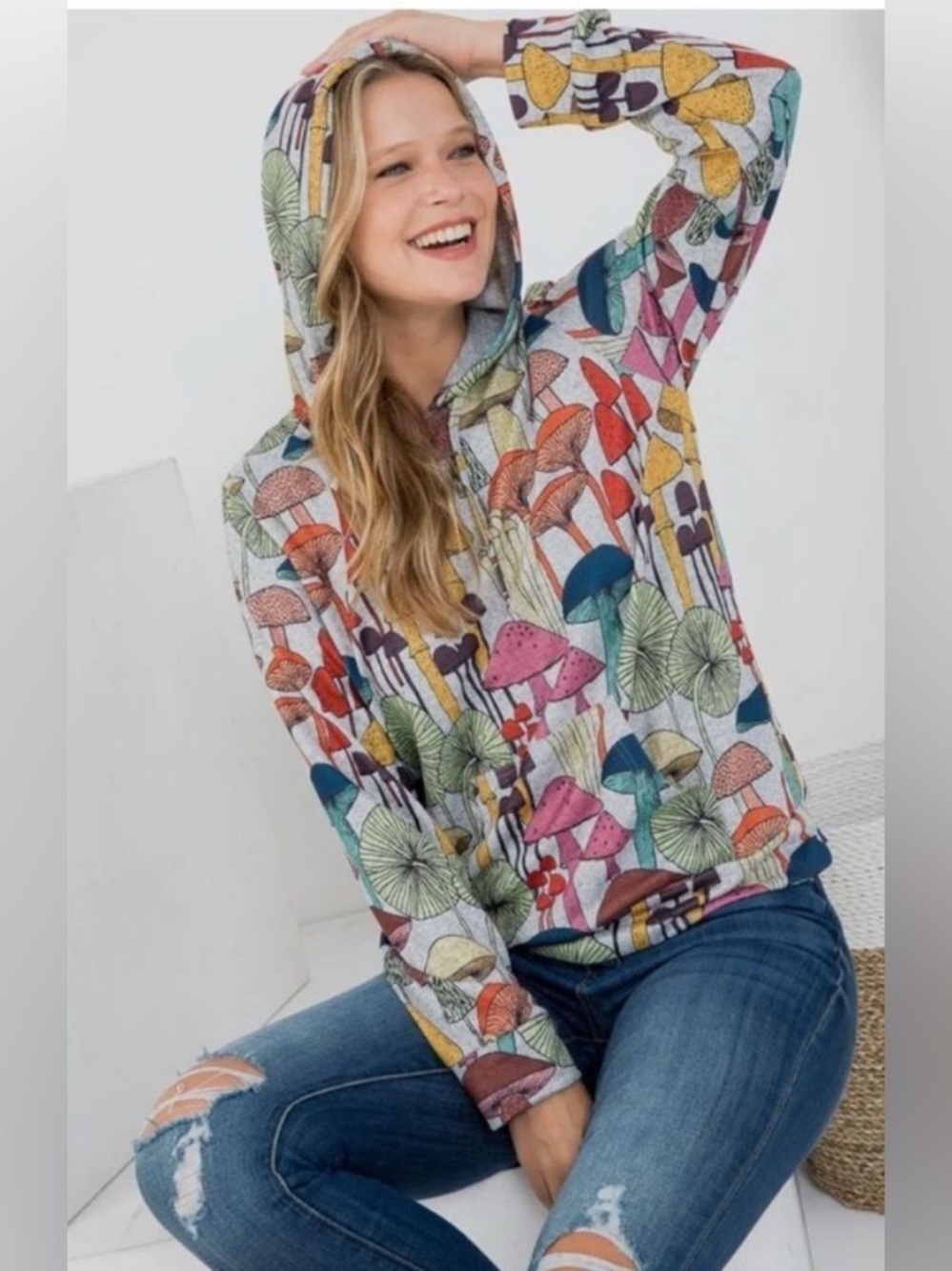 LA Soul Mushroom Colorful Pullover Hoodie S 🍄 - Picture 3 of 6
